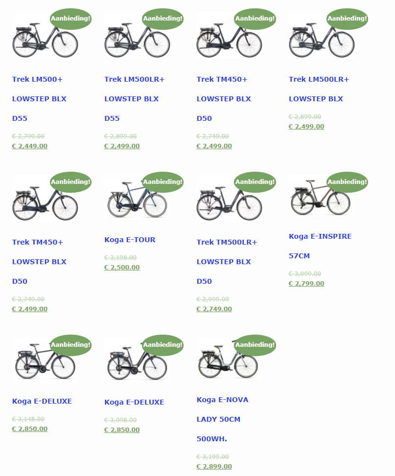 Fraude Sentimenteel Opeenvolgend Aanbieding fietsen · Pot tweewielers